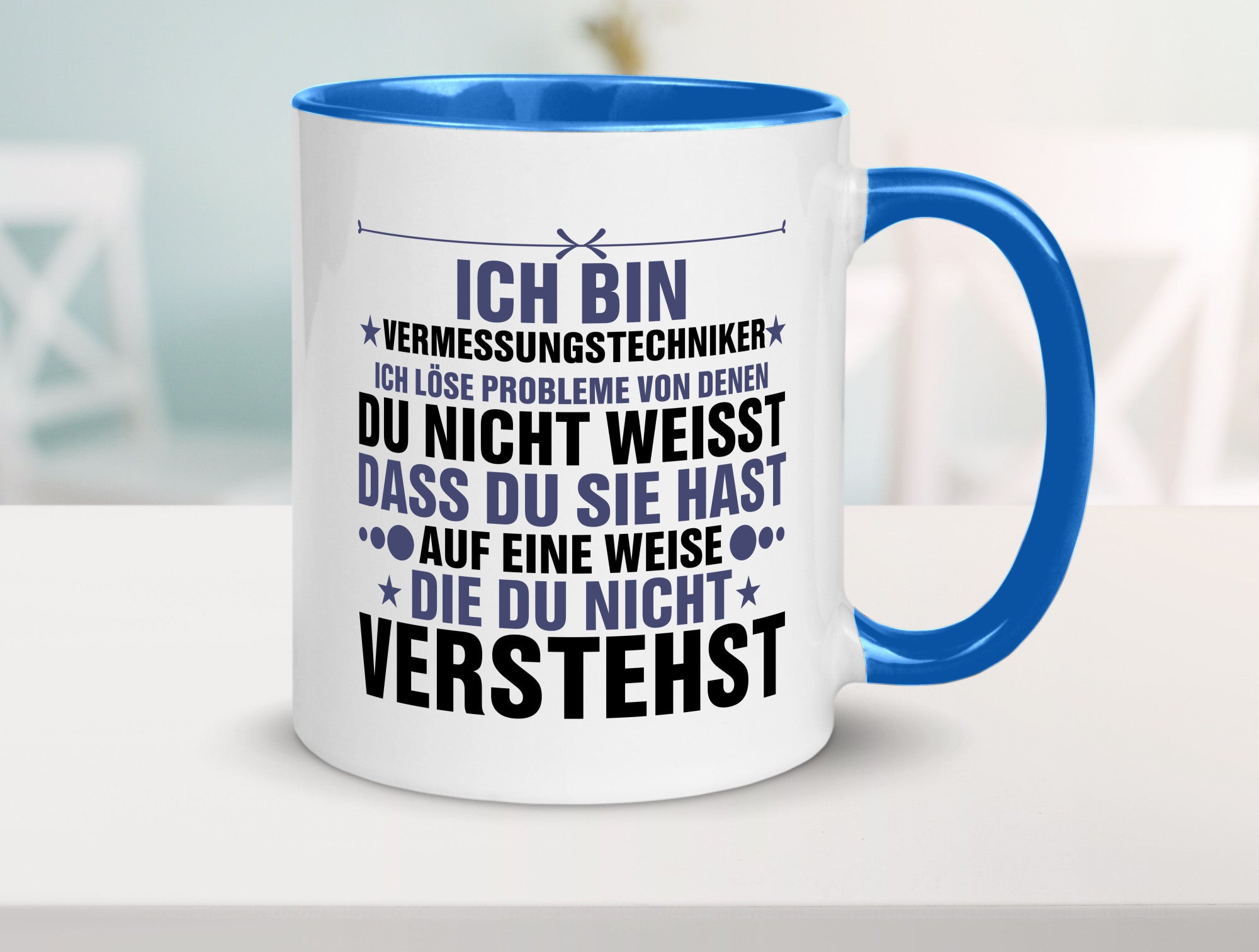 Löse Probleme: Vermessungstechniker | Techniker Humor Geschenkidee Tasse