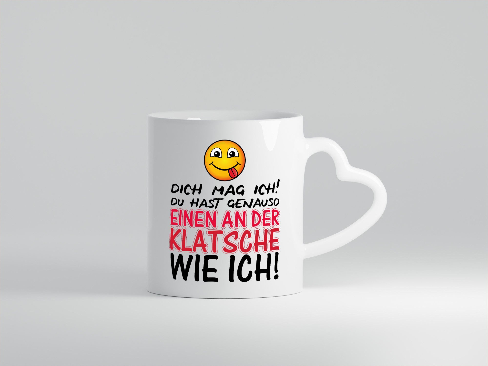 Einen an der Klatsche lustig Humor Geschenkidee Geschenk Tasse