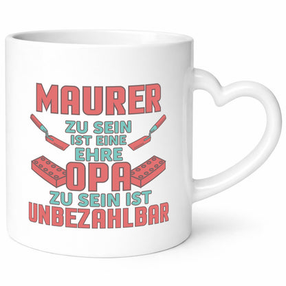 Maurer Ehre, Opa unbezahlbar | Steine Maurerkellen Humor Familie Geschenkidee