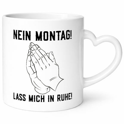 Montag lass mich in Ruhe | bittende Hände Arbeitsmuffel Geschenk Arbeit