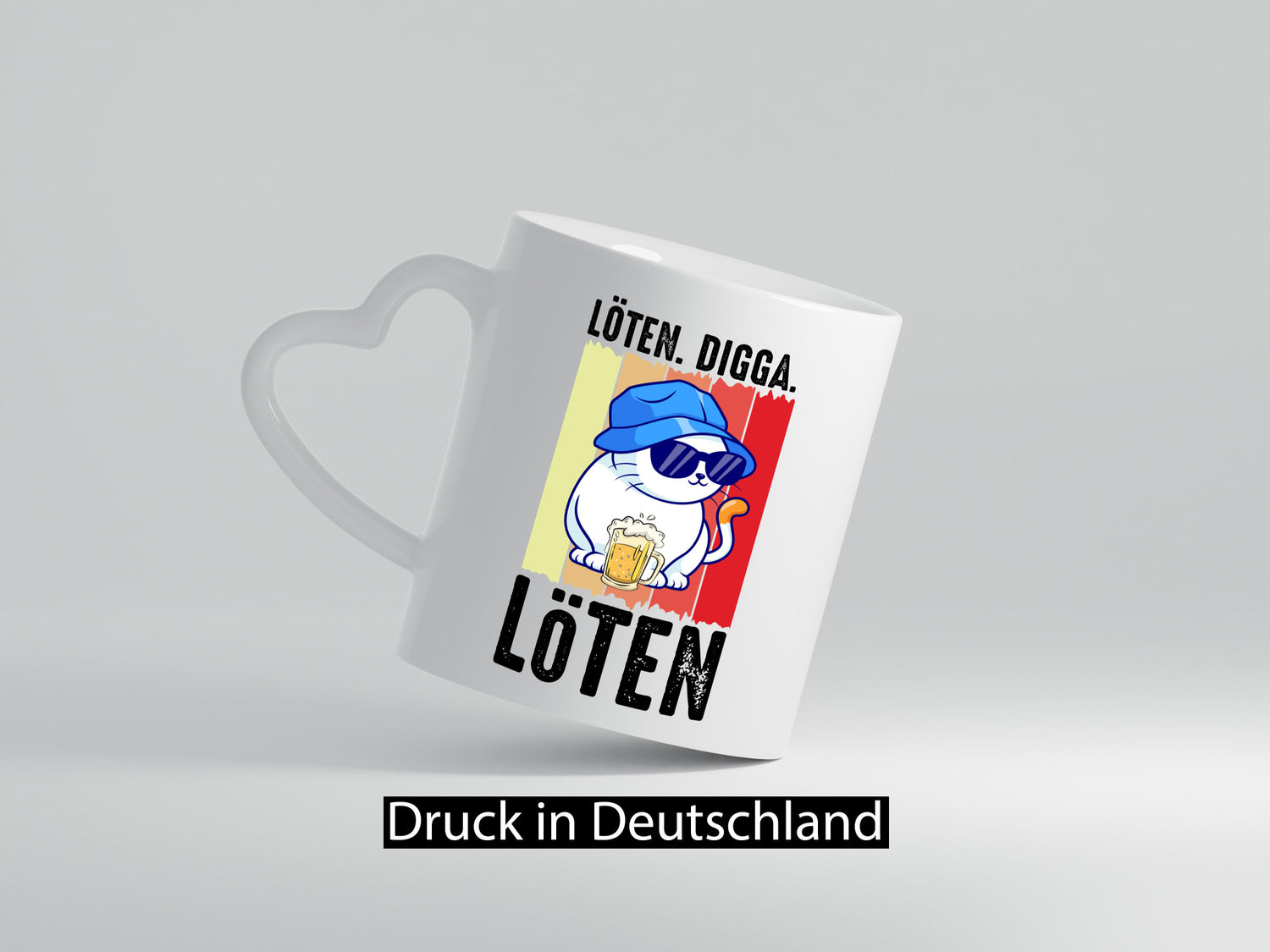 Löten Digga | Katze mit Bier Bierkatze Geschenk Tierliebhaber Humor lustiger