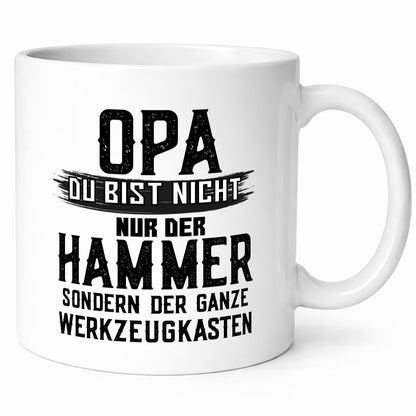Opa ist der Hammer | Großvater Tasse Werkzeugkasten lustig Familie Geschenkidee