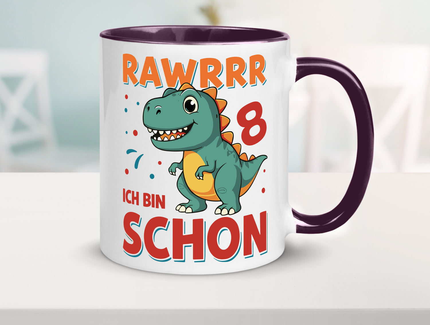 8. Geburtstag | 8 Jahre Raw ich bin schon T-Rex Geschenk Geschenkidee lustiger