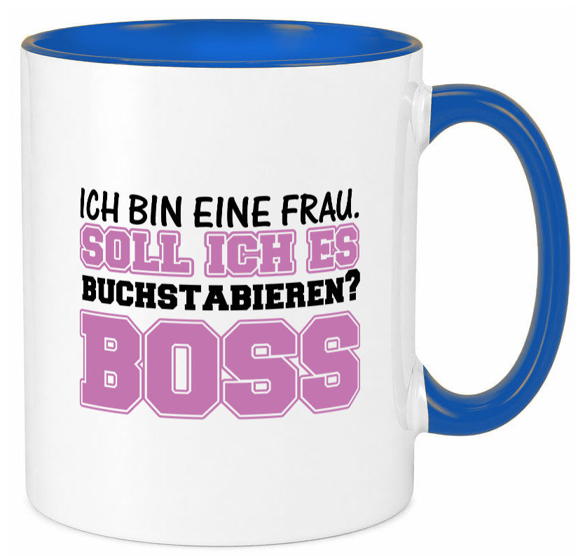 Ich bin der Boss Geschenk Humor Geschenkidee lustiger Spruch Tasse