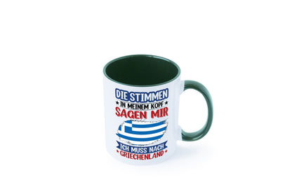 Griechenland | Urlaub Stimmen in meinem Kopf Traumland Humor Geschenkidee Tasse