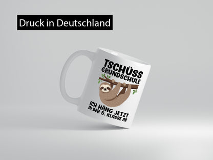 Tschüss Grundschule ich häng jetzt in der 5. Klasse ab Humor Geschenkidee Tasse