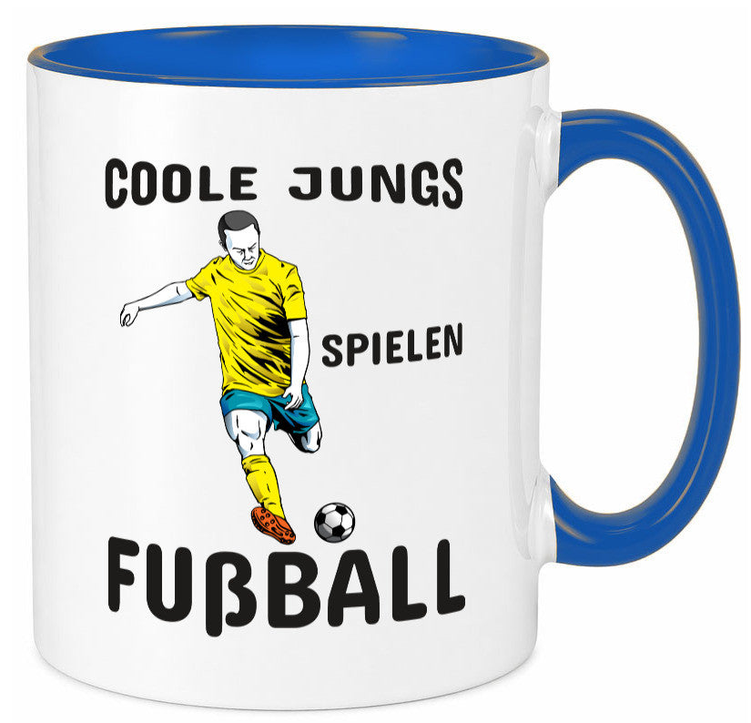 Coole Jungs spielen Fußball | Fußballer Tasse Junge lustiger Spruch Geschenk