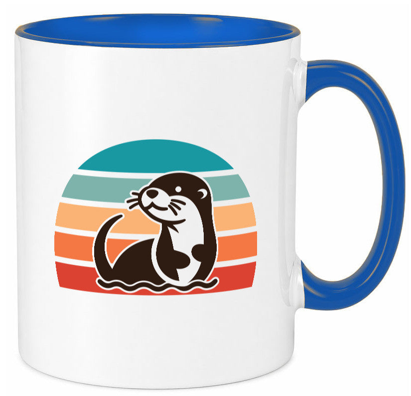 See Otter | Sunset Retro Vintage Natur lustiger Spruch Geschenk Humor Tasse