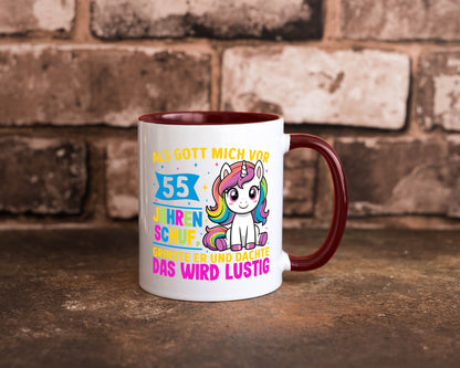 55. Geburtstag | Als Gott mich schuf 40 Jahre v2 lustiger Spruch Geschenk
