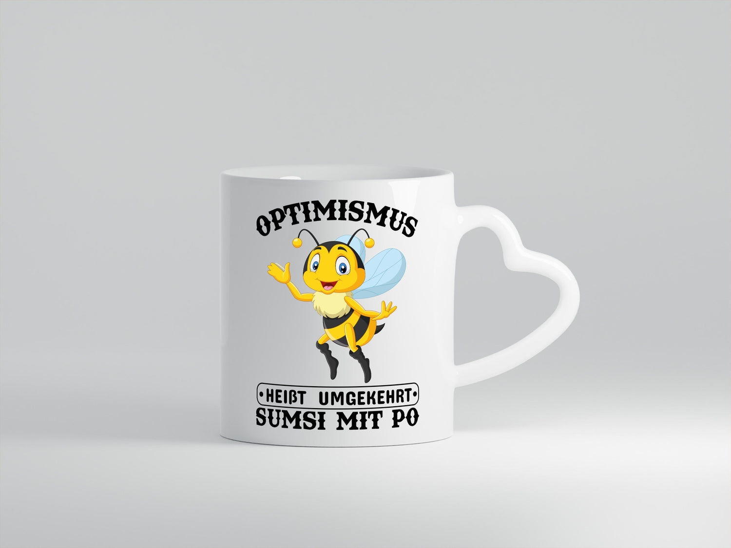 Optimismus umgekehrt Geschenkidee Humor Tasse