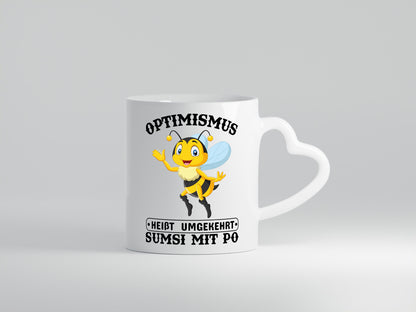 Optimismus umgekehrt Geschenkidee Humor Tasse