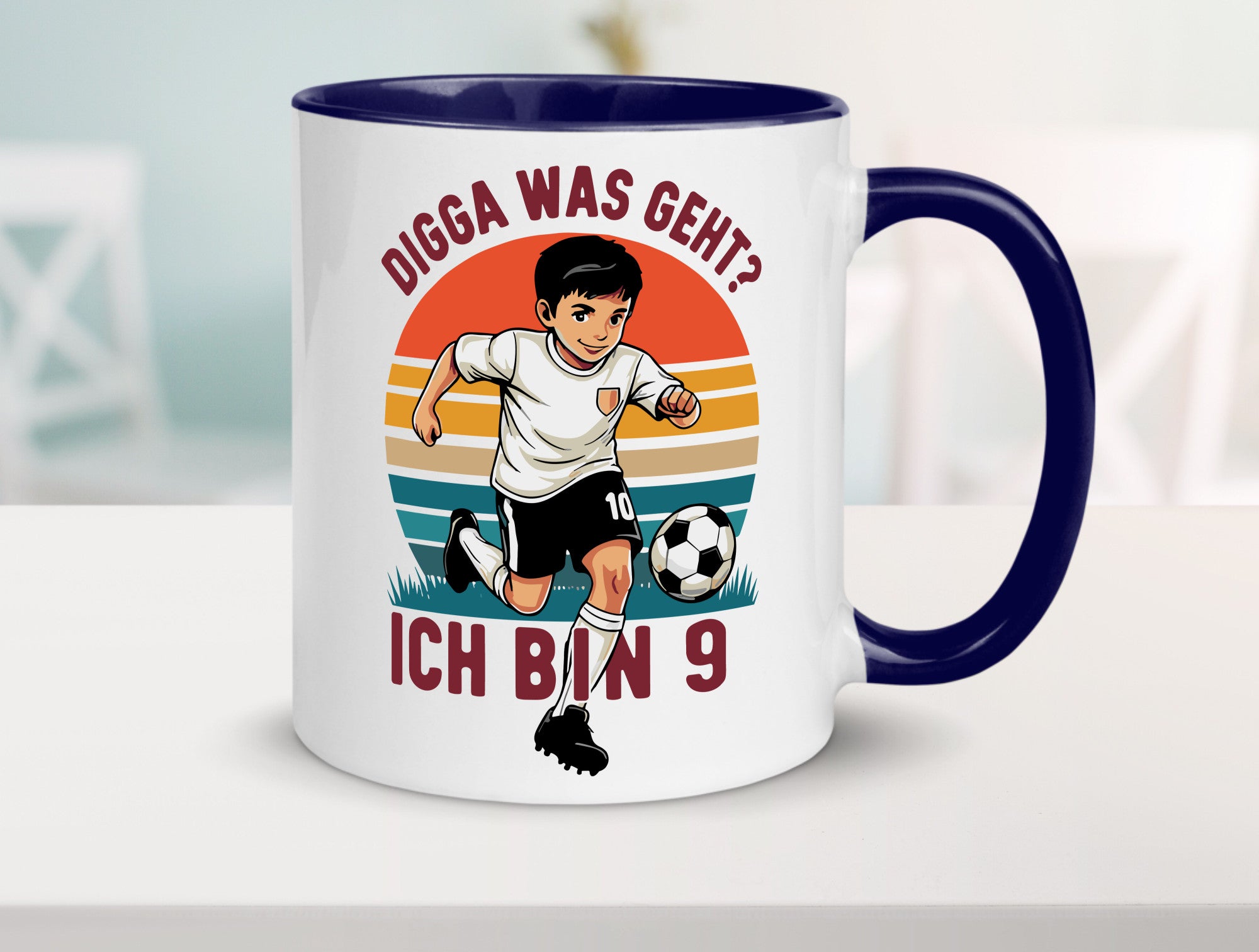 9 Geburtstag | Jahre Digga was geht ab Fußball lustig Geschenkidee Geschenk