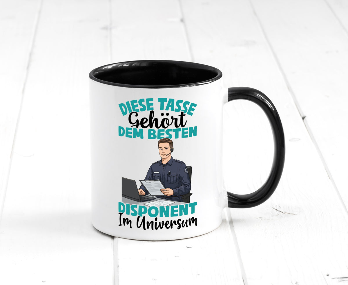 Im Universum: Disponent | Zuteiler Humor Geschenkidee Tasse