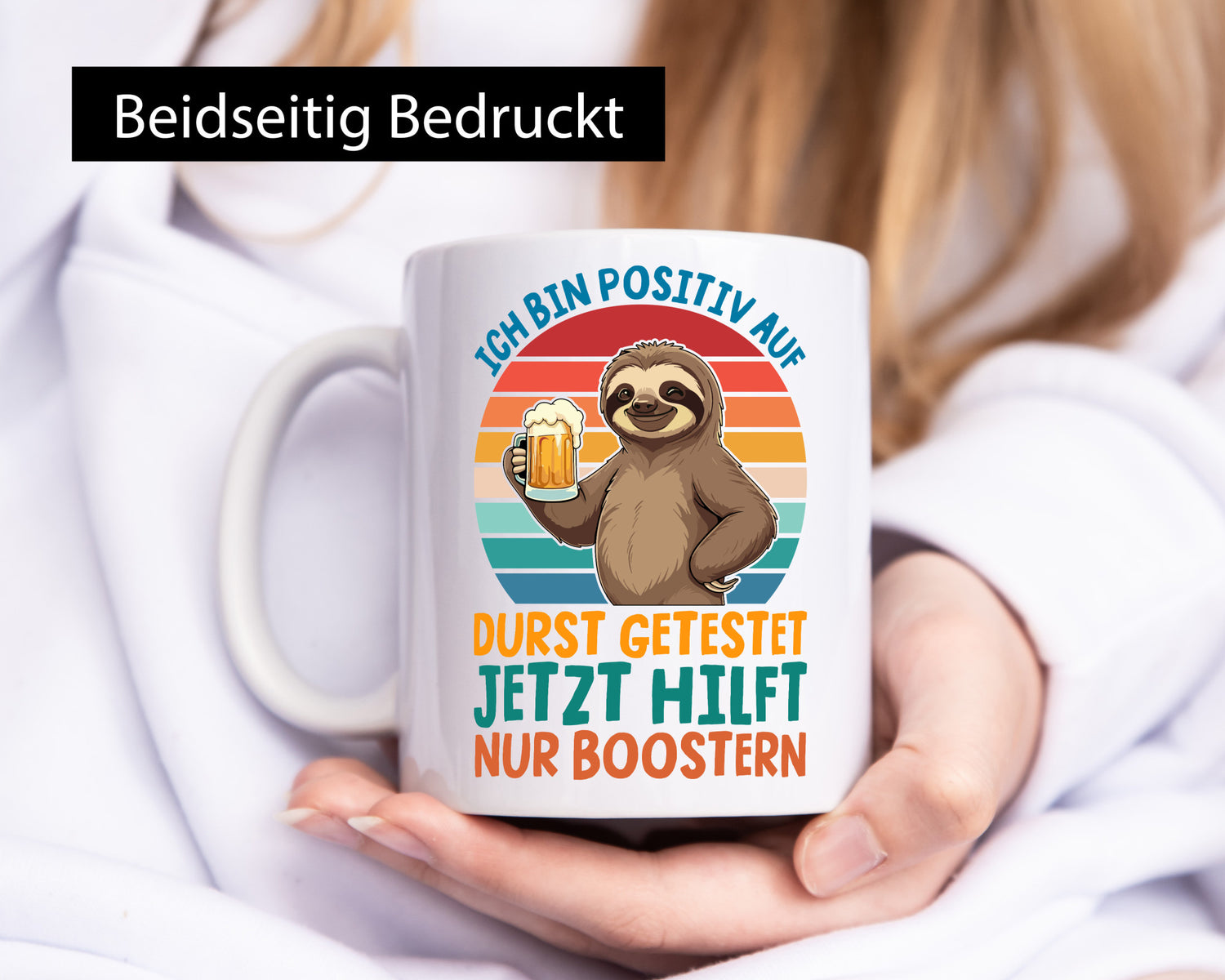 Positiv auf durst getestet | Biertrinker Faultier Geschenk Tierliebhaber Humor
