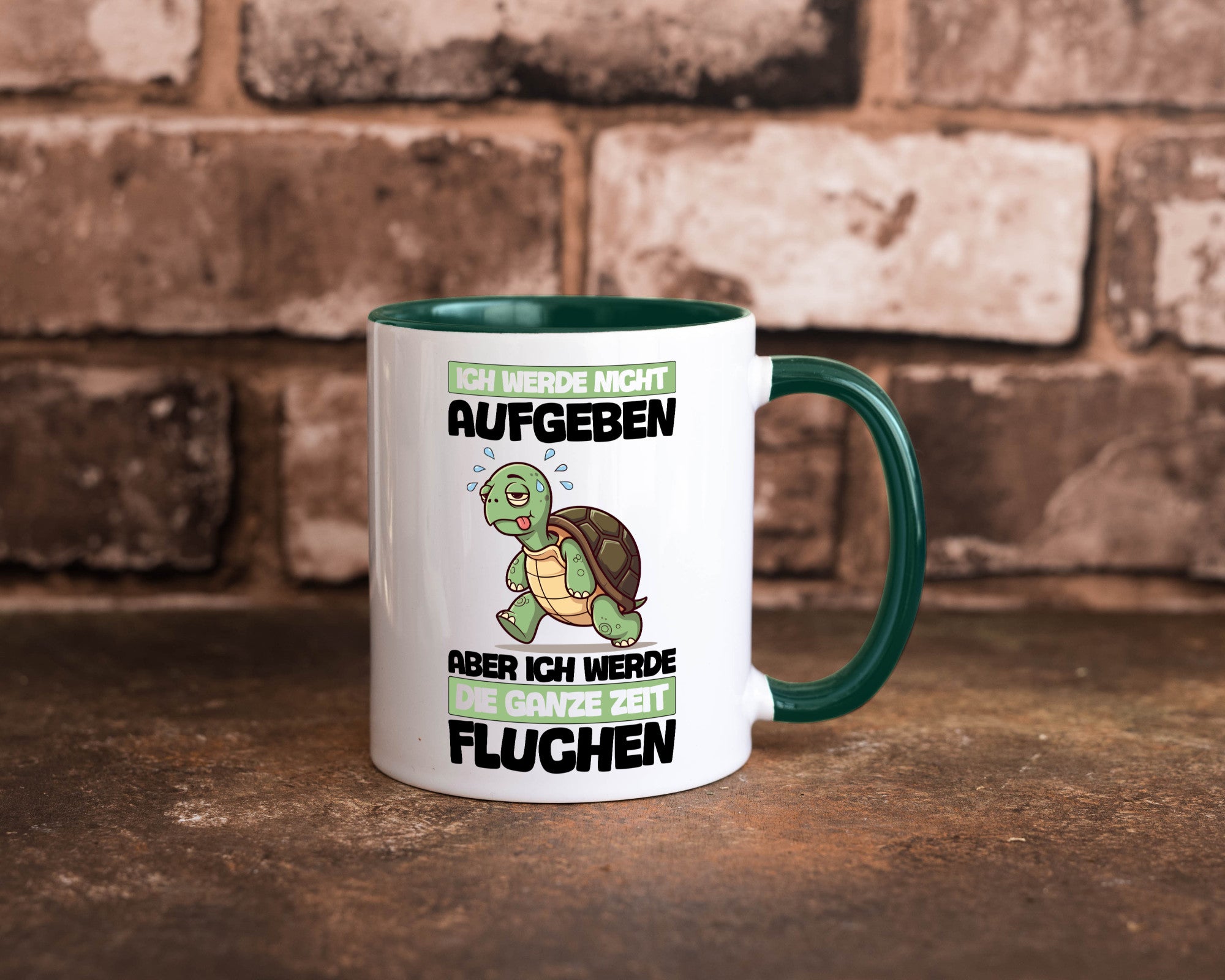 Ich geb nicht auf werde aber fluchen | Schildkröte Joggen v2 Humor Geschenkidee