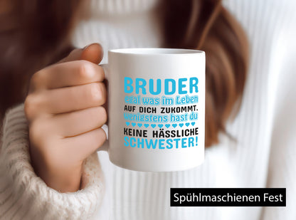 Tasse Bruder | Schwester Geschwisterliebe Spruch lustiger Geschenk Humor