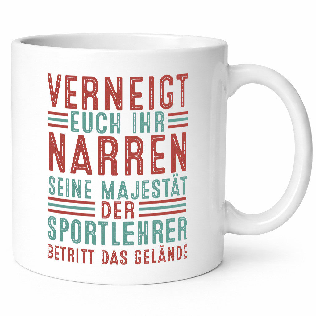 Verneigt euch: Sportlehrer | Lehrer Sport Geschenkidee Humor Tasse