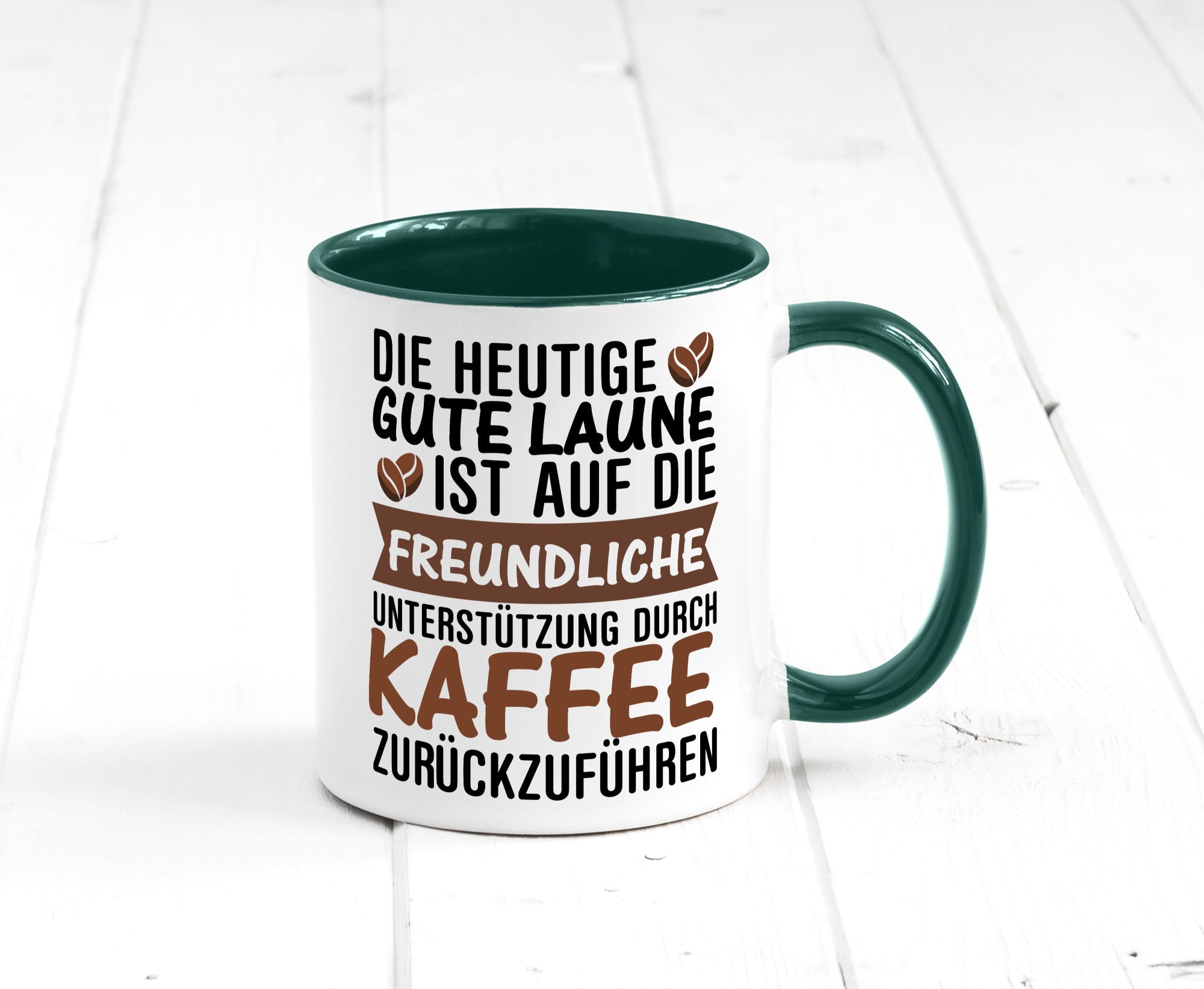 Unterstützung durch Kaffee | Kaffeliebhaber gute Laune Geschenk Humor