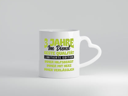 3 Jahre im Dienst | Jubiläum Arbeit v4 Humor Kollegen Büro Geschenkidee Tasse