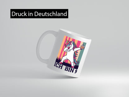 9 Geburtstag | Einhorn Damping Mädchen Humor Geschenkidee Tasse