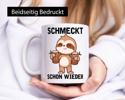 Schmeckt schon wieder | Frankfurt Hessen v2 Geschenkidee Humor Tasse