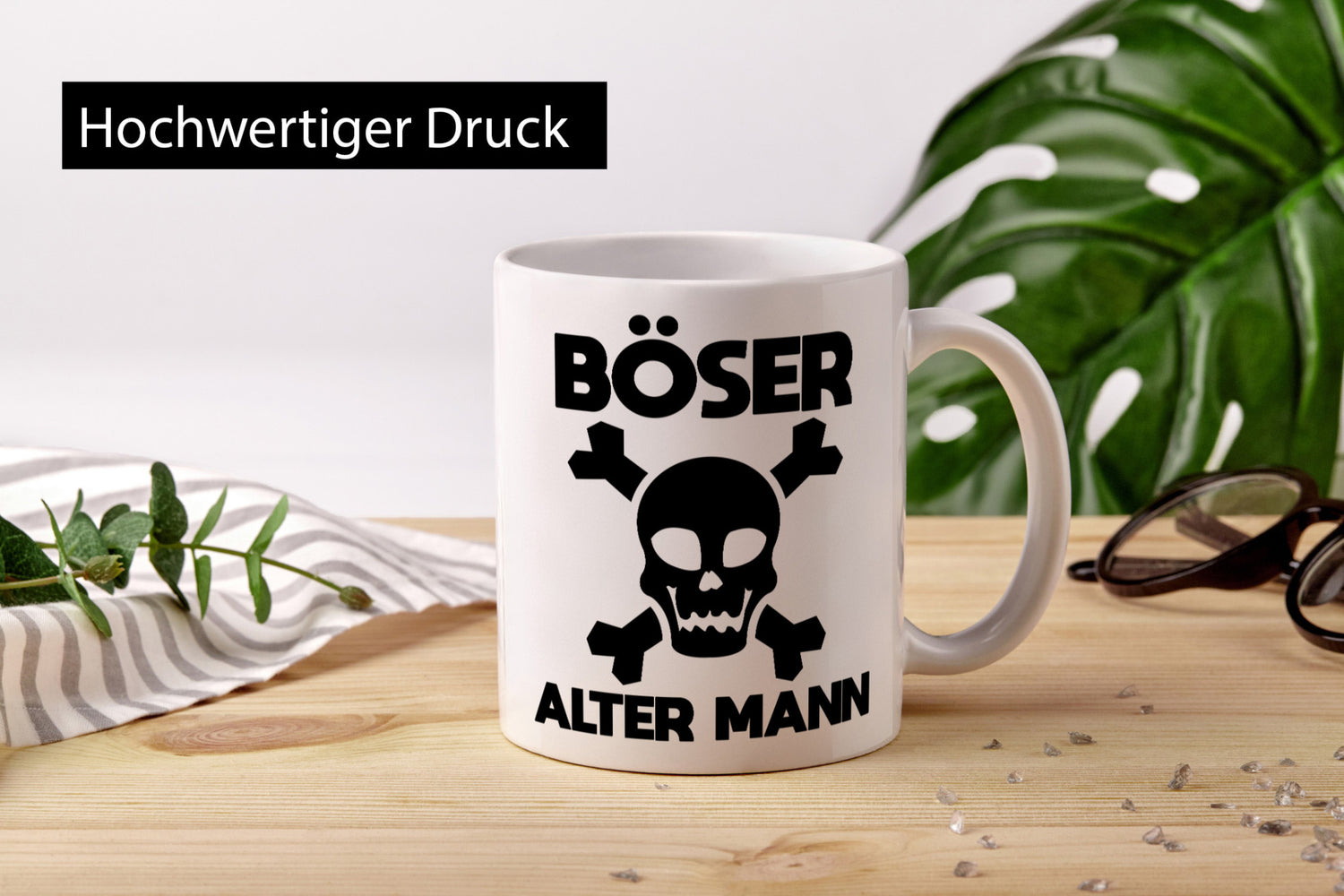 Böser alter Mann | Totenkopf Humor Geschenkidee Tasse