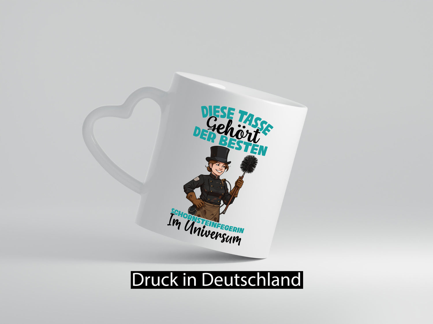 Im Universum: Schornsteinfegerin | Kaminkehrer lustiger Spruch Geschenk Humor