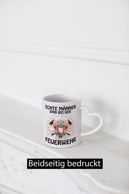 Echte Männer | Feuerwehr Brand Löschen Flammen Geschenkidee Humor Tasse