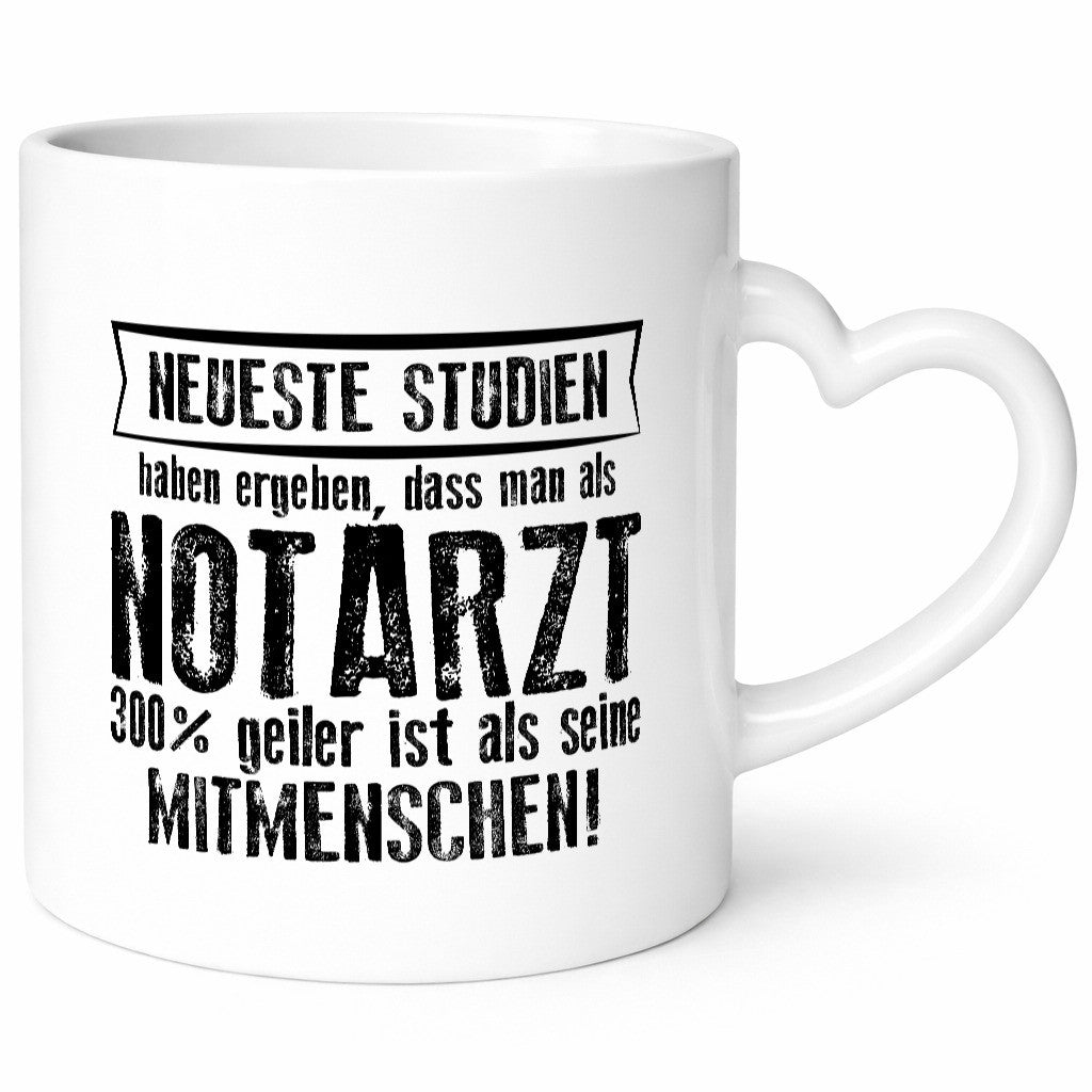 Neuste Studien: Notarzt | Arzt lustiger Spruch Geschenk Humor Geschenkidee Tasse
