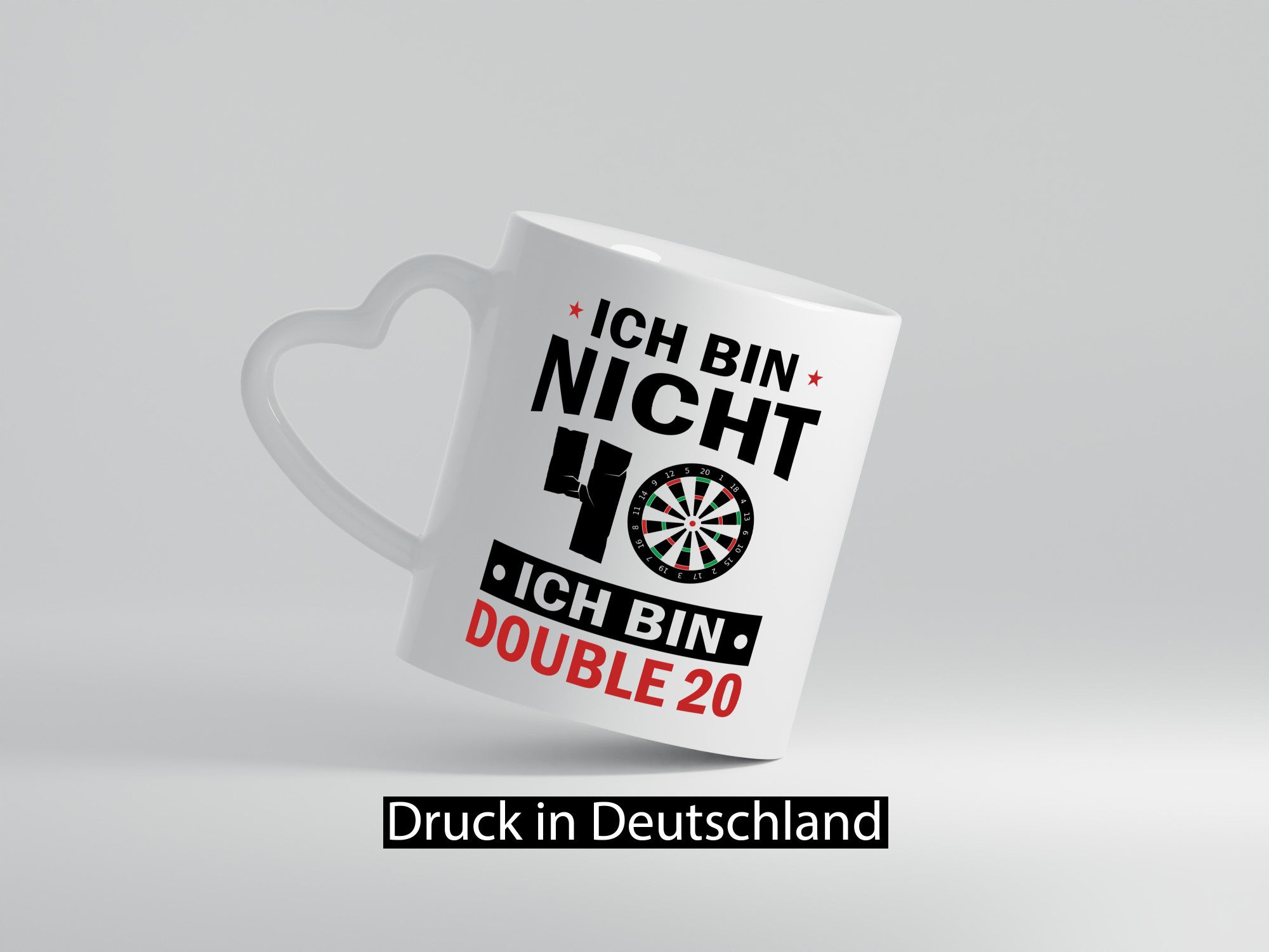 Ich bin nicht 40 Double 20 | Dart Spieler Geschenkidee Humor Tasse