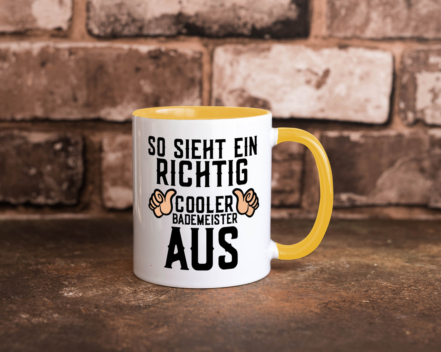 Richtig cooler Bademeister | Daumen hoch Schwimmbad lustig Humor Geschenkidee