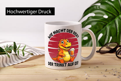 Wie macht der Rex trinkt auf ex | Bier T-Rex v2 lustiger Spruch Geschenk Humor