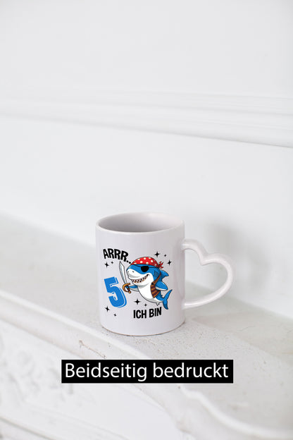 5. Geburtstag | 5 Jahre Arr Pirat Hai Piraten Humor Geschenkidee Tasse