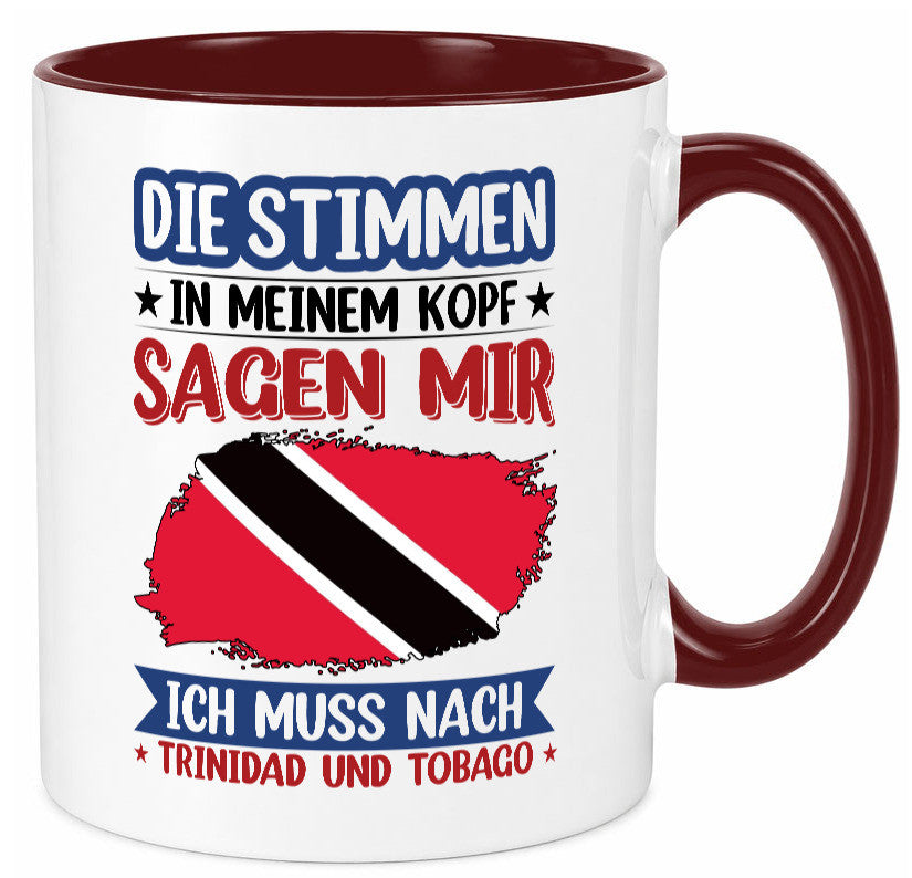 Trinidad und Tobago | Urlaub Stimmen in meinem Kopf v2 Geschenkidee Humor Tasse