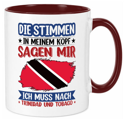 Trinidad und Tobago | Urlaub Stimmen in meinem Kopf v2 Geschenkidee Humor Tasse