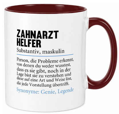 Zahnarzthelfer | Spruch Humor Zahnmedizin Geschenkidee Tasse