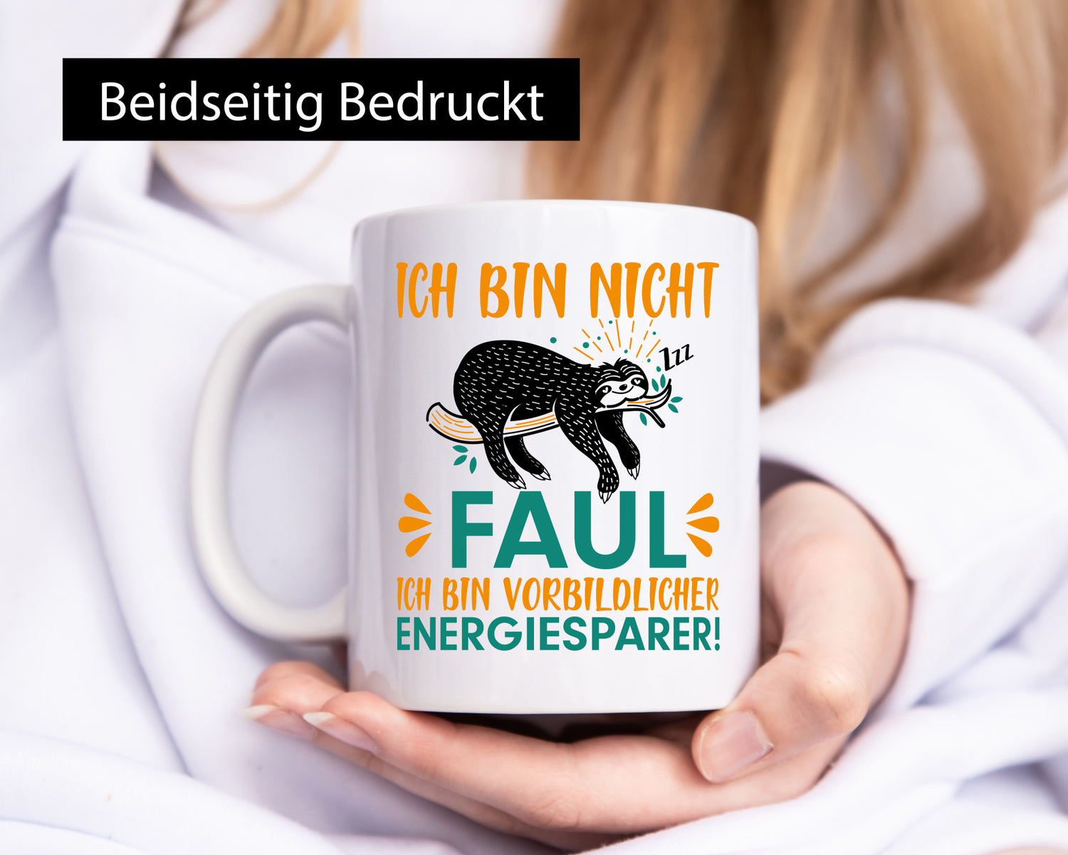 Fauler Energiesparer | Faultier Tasse Faulpelz Humor lustiger Spruch Geschenk