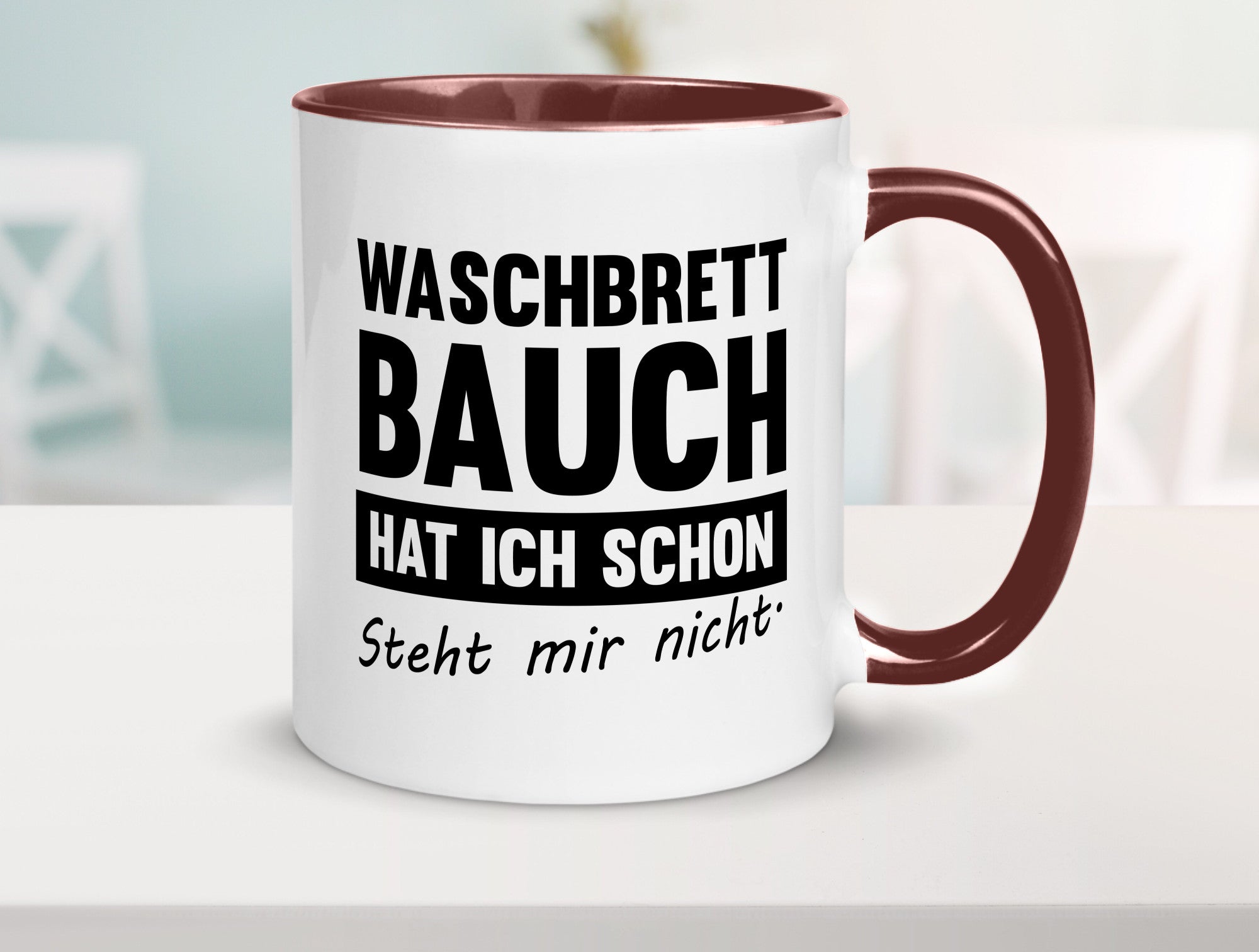 Waschbrettbauch steht mir nicht | Sixpack Gym lustiger Spruch Geschenk Humor