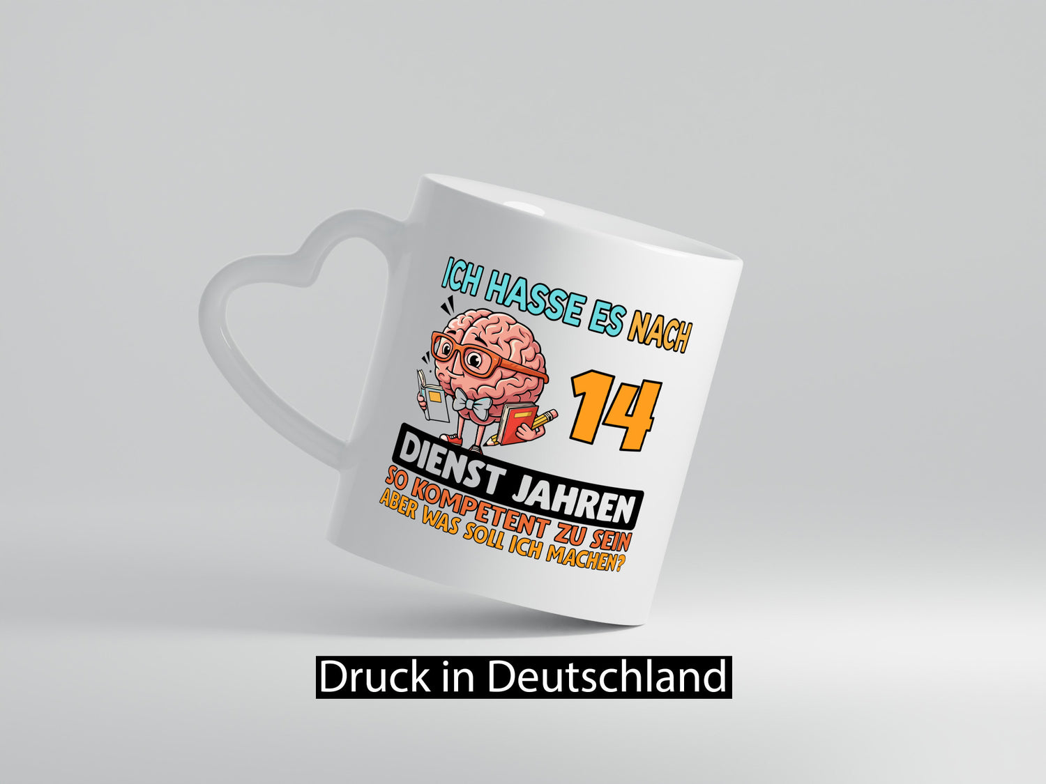 14 Dienstjahre | Arbeit Kompetent Geschenkidee Kollegen Büro Humor Tasse