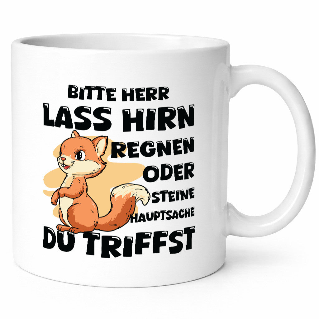 Bitte lass Hirn Regnen | Dumme Menschen Einhorn Geschenkidee Humor Tasse