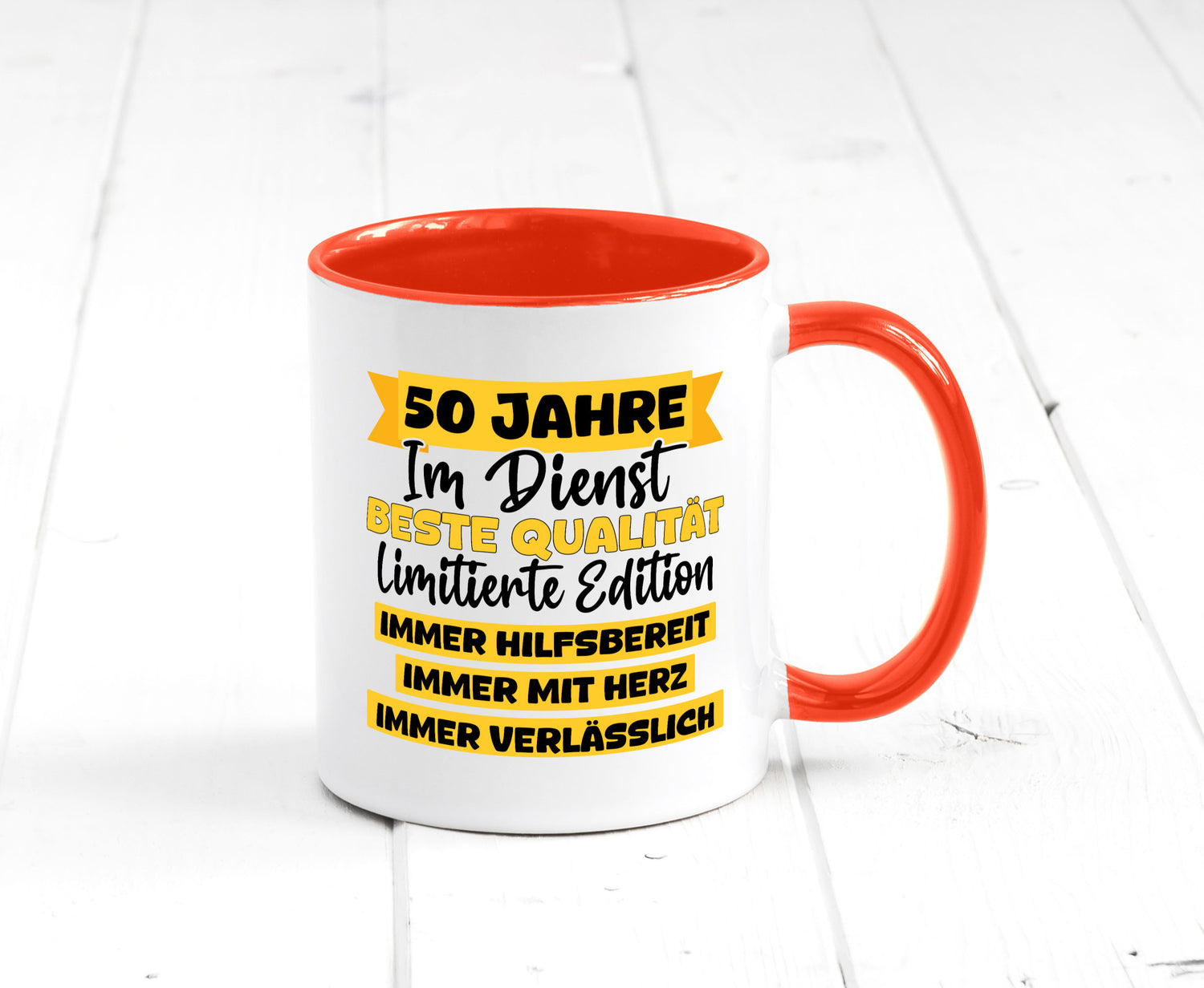 50 Jahre im Dienst | Jubiläum Arbeit v8 lustiger Spruch Geschenk Kollegen Büro