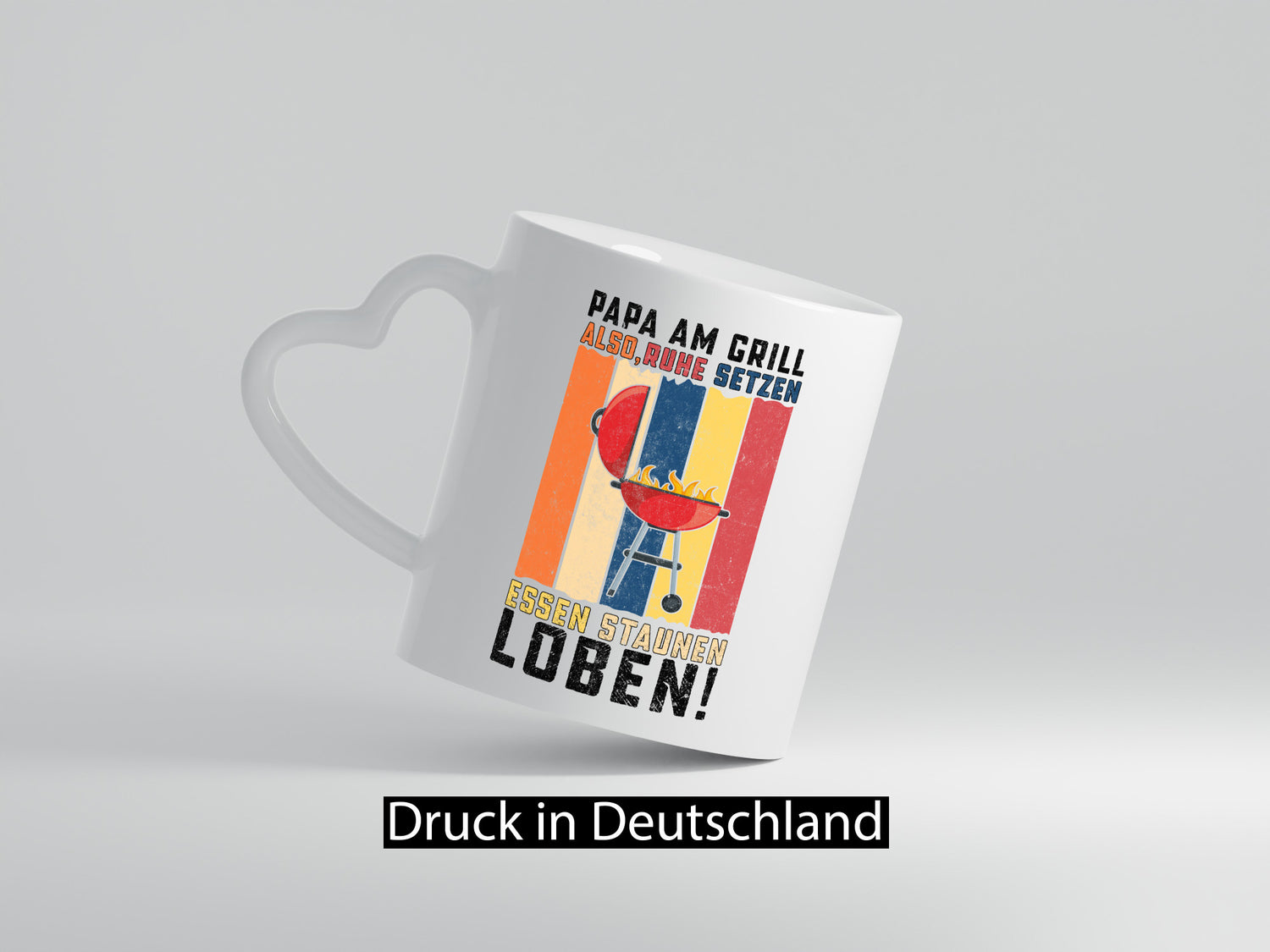 Papa am Grill | Grillmeister BBQ Grillabend v2 Geschenkidee Humor Tasse