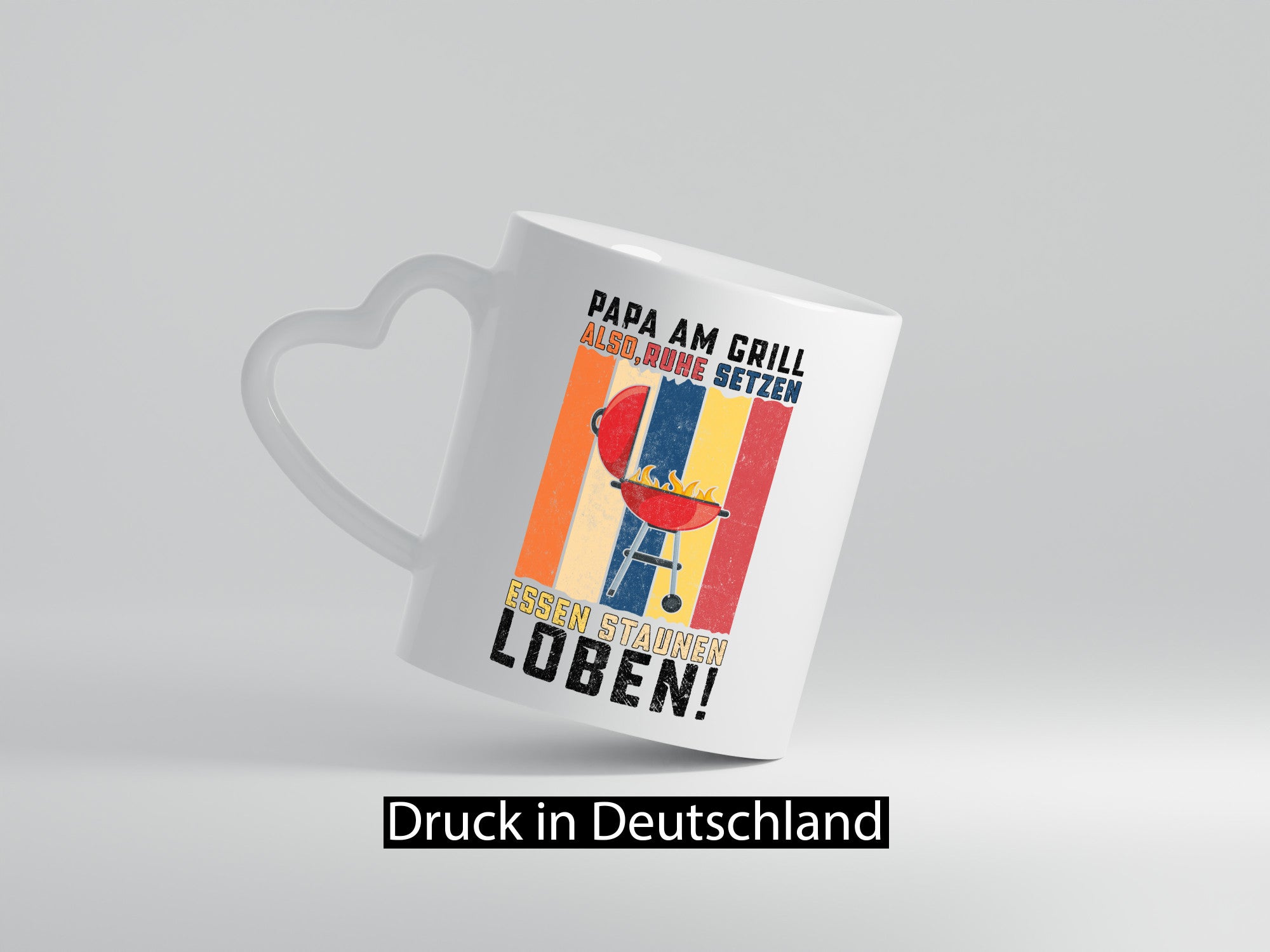 Papa am Grill | Grillmeister BBQ Grillabend v2 Geschenkidee Humor Tasse