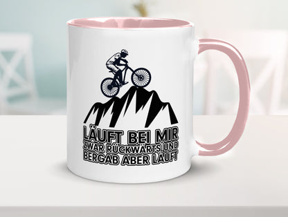 Läuft bei mir | Pechvogel Tasse Radfahrer Statement Humor Geschenkidee