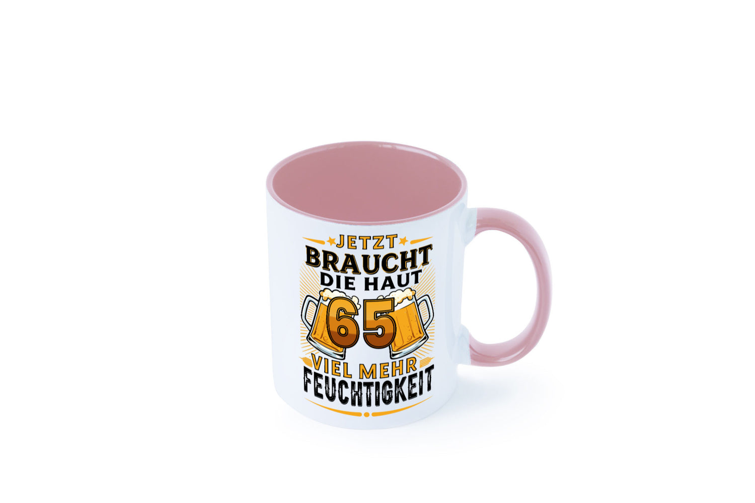 65 braucht die haut mehr Feuchtigkeit | 65. Geburtstag Humor Geschenkidee Tasse