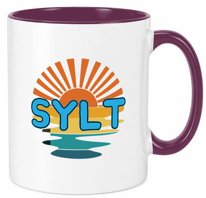 Sylt Tasse | Sonnenuntergang Sylter Möwen Motiv Geschenkidee Humor