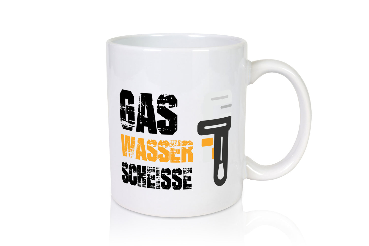 Gas | Wasser Scheisse Klempner Lustiger Spruch Geschenk Humor Geschenkidee Tasse