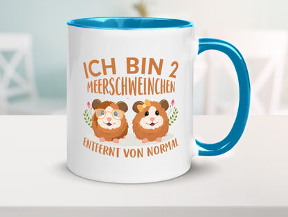 Zwei Meerschweinchen | Tierfreund Tasse Tier Liebe lustig Tierliebhaber Humor