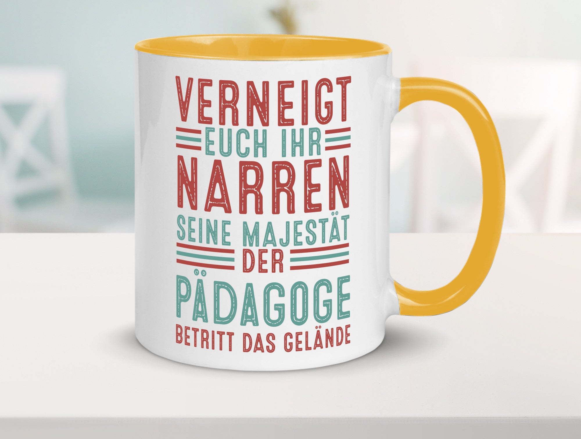 Verneigt euch: Pädagoge | Pädagogik Humor Geschenkidee Tasse