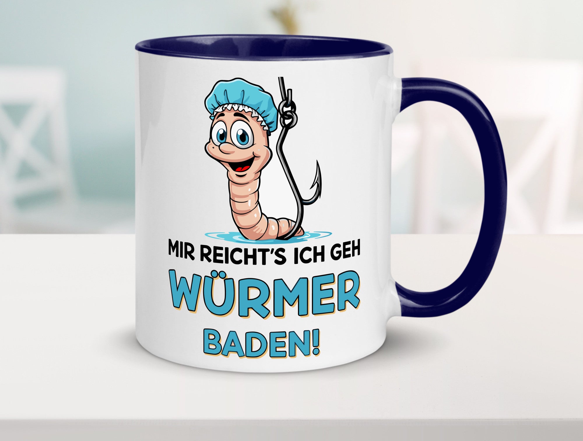 Mir reichts ich geh Würmer Baden | Angler Angeln Geschenk Humor Geschenkidee